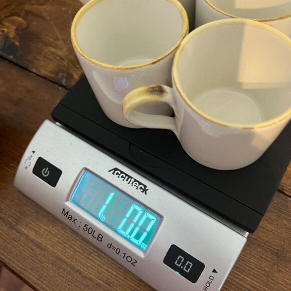 Williams Sonoma Gold Rimmed Demitasse Espresso Cups Set of 4 Coffee - Picture 7 of 7